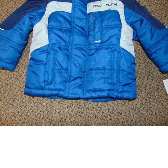 *Winter Jacket ZeroXPosur sz 18 months Blue Hooded Heavyweight Puffer Toddler - Picture 5 of 8